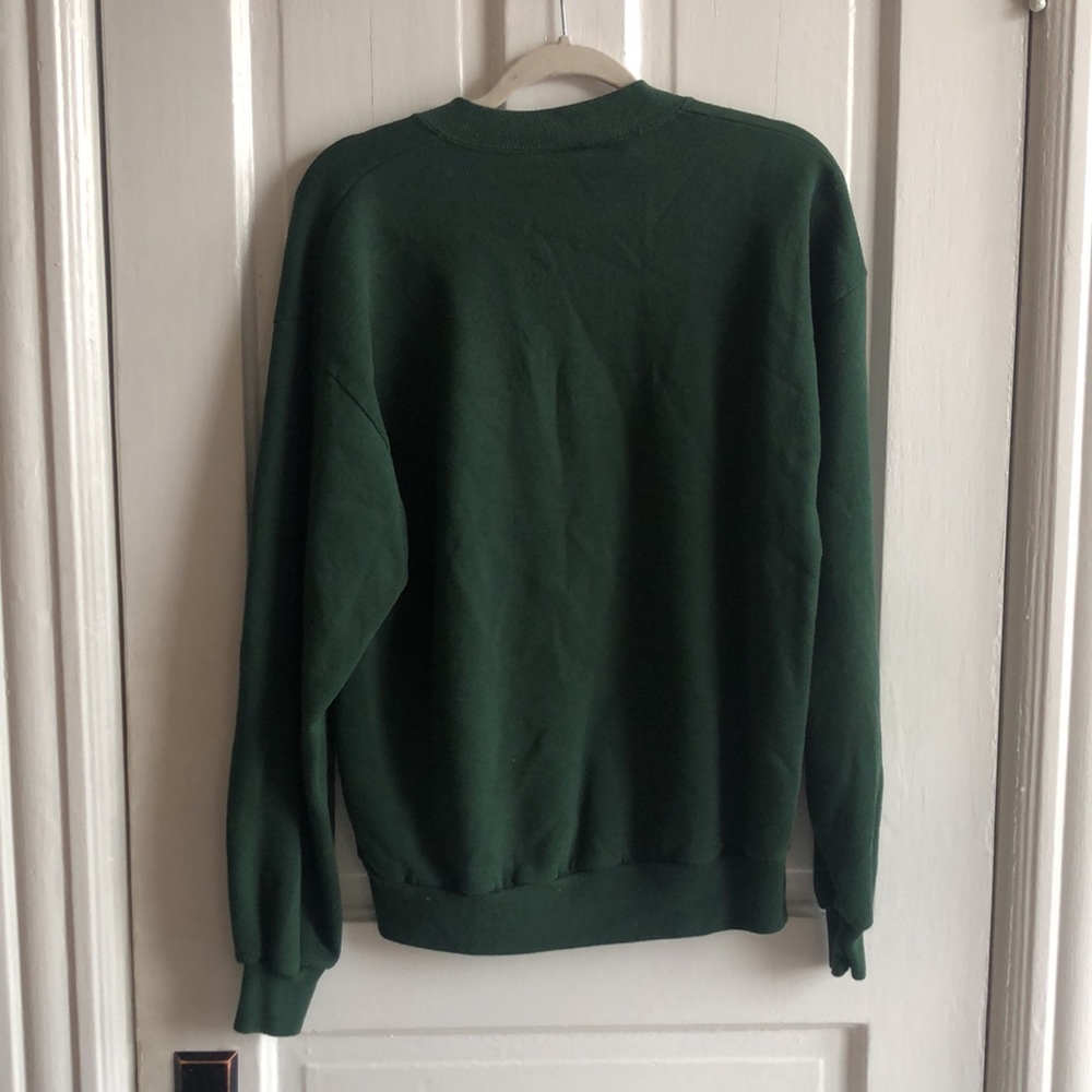 Jerzees Hand Embroidered Vintage Crew Neck Holiday Pullover Sweatshirt Large - Picture 6 of 10